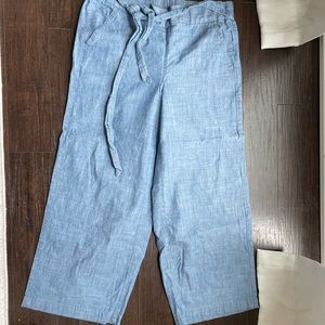 Women JCrew chambray cotton pants. Size 6.
